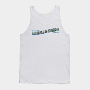 Greetings from Buenos Aires in Argentina Vintage style retro souvenir Tank Top